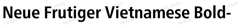 Neue Frutiger Vietnamese Bold字体转换